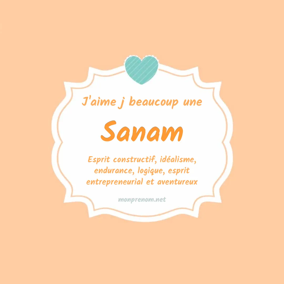 J'aime beaucoup Sanam