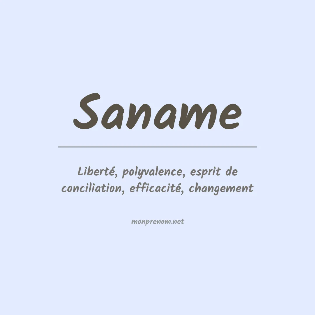 Prénom Saname