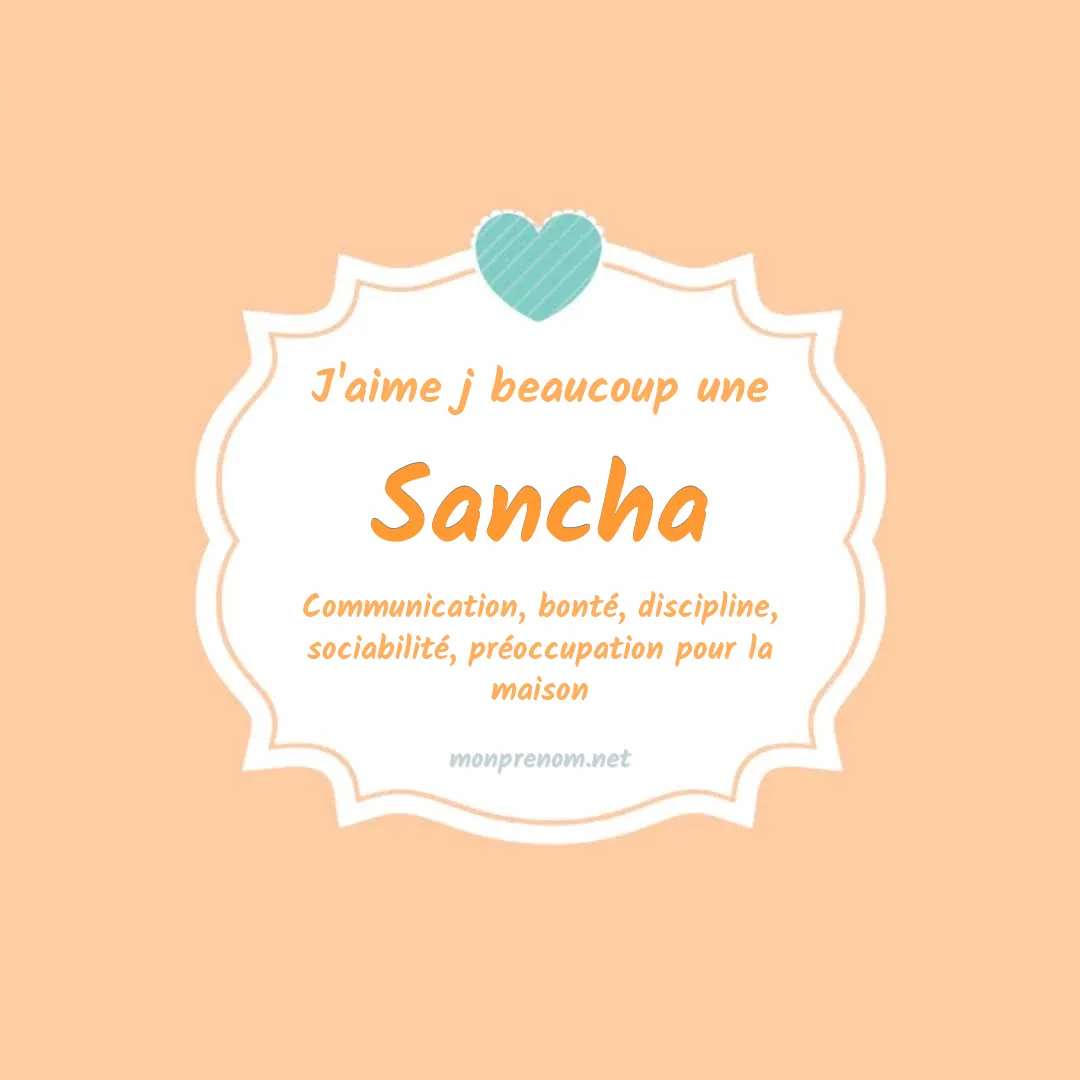 J'aime beaucoup Sancha