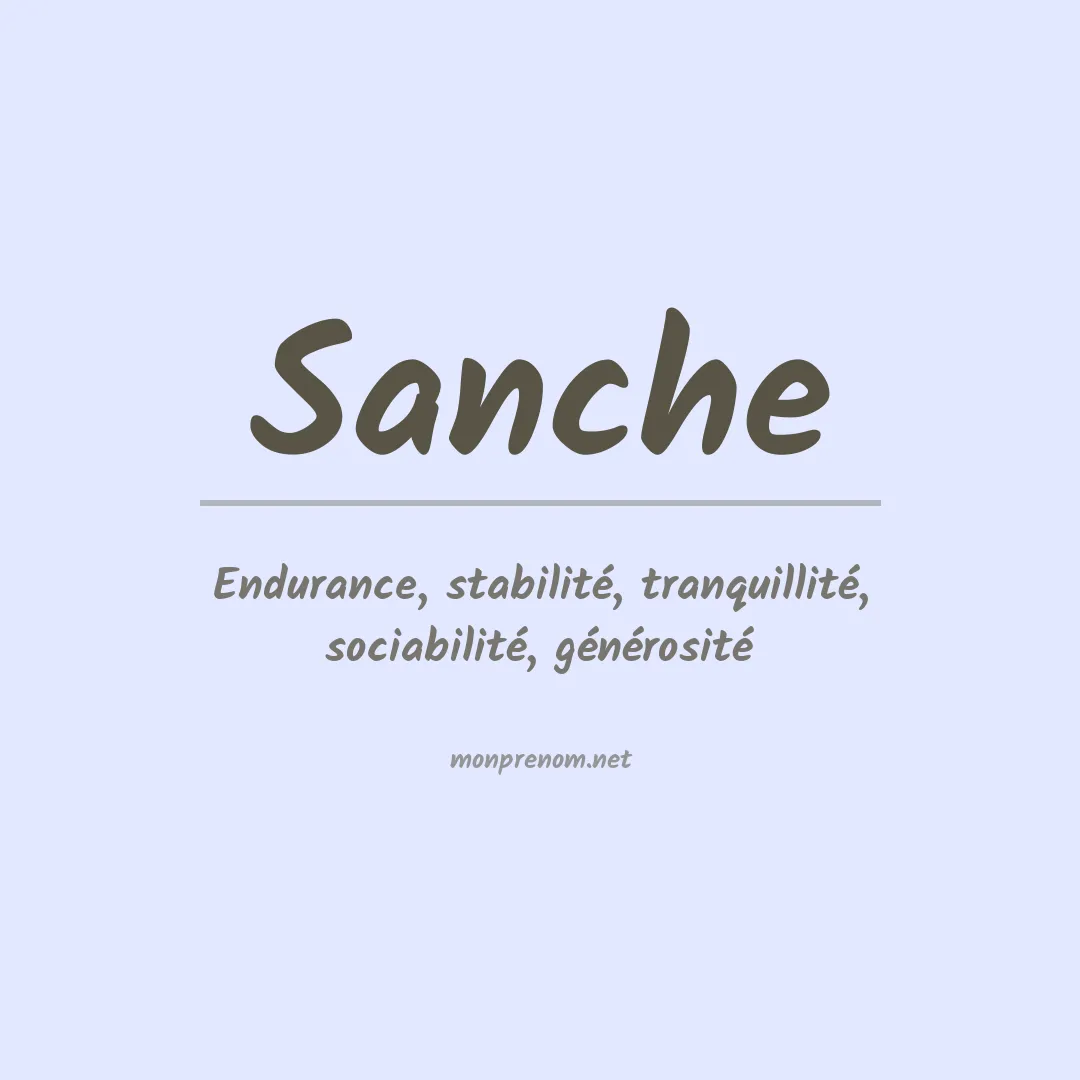 Signification du prénom Sanche