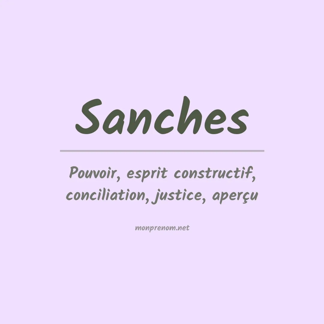 Prénom Sanches
