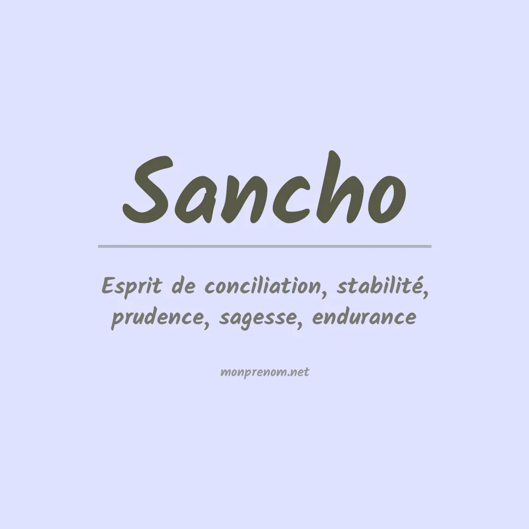 Prénom Sancho