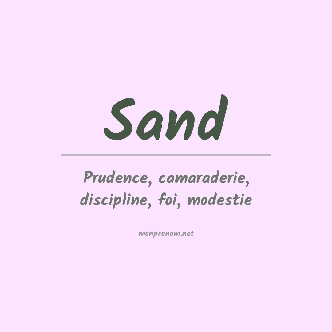 Prénom Sand