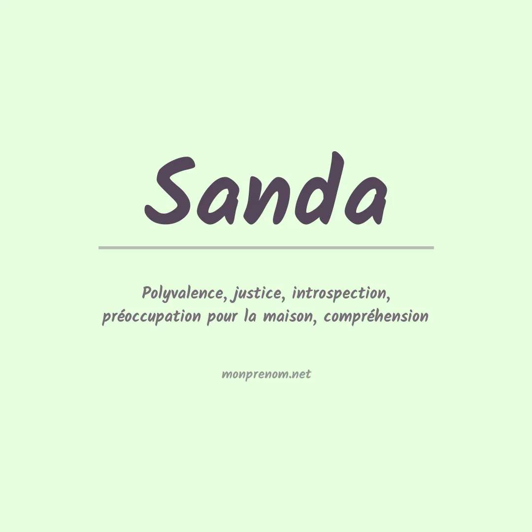 Prénom Sanda