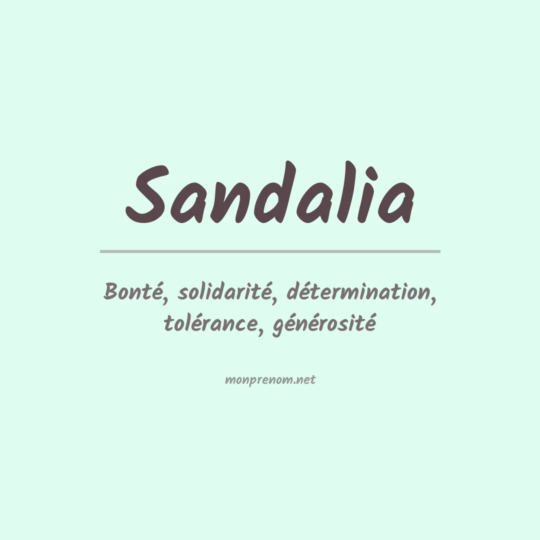 Signification du prénom Sandalia