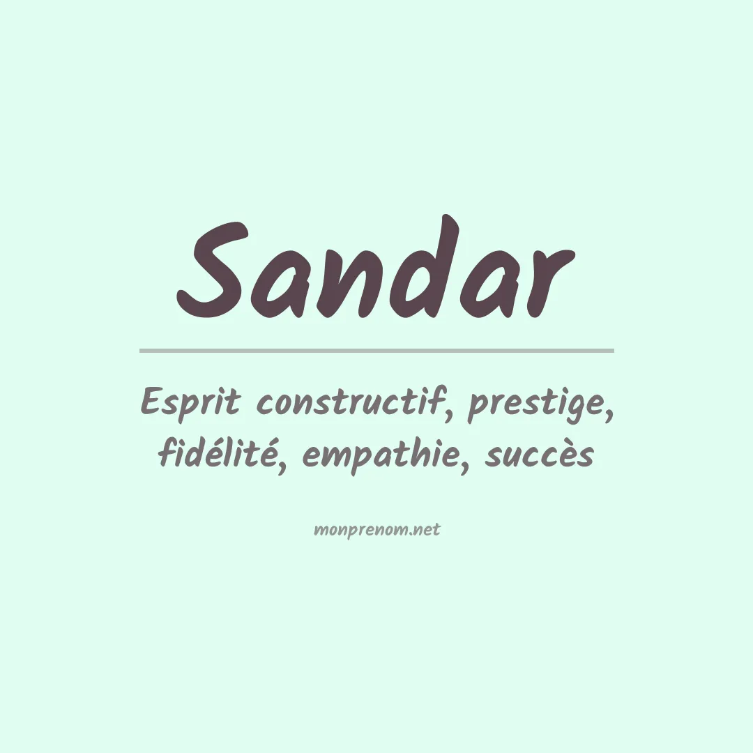 Prénom Sandar