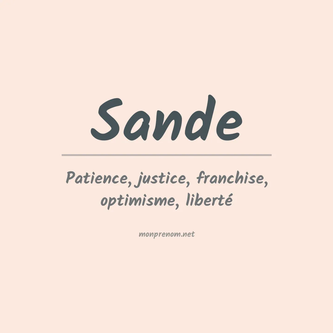 Prénom Sande