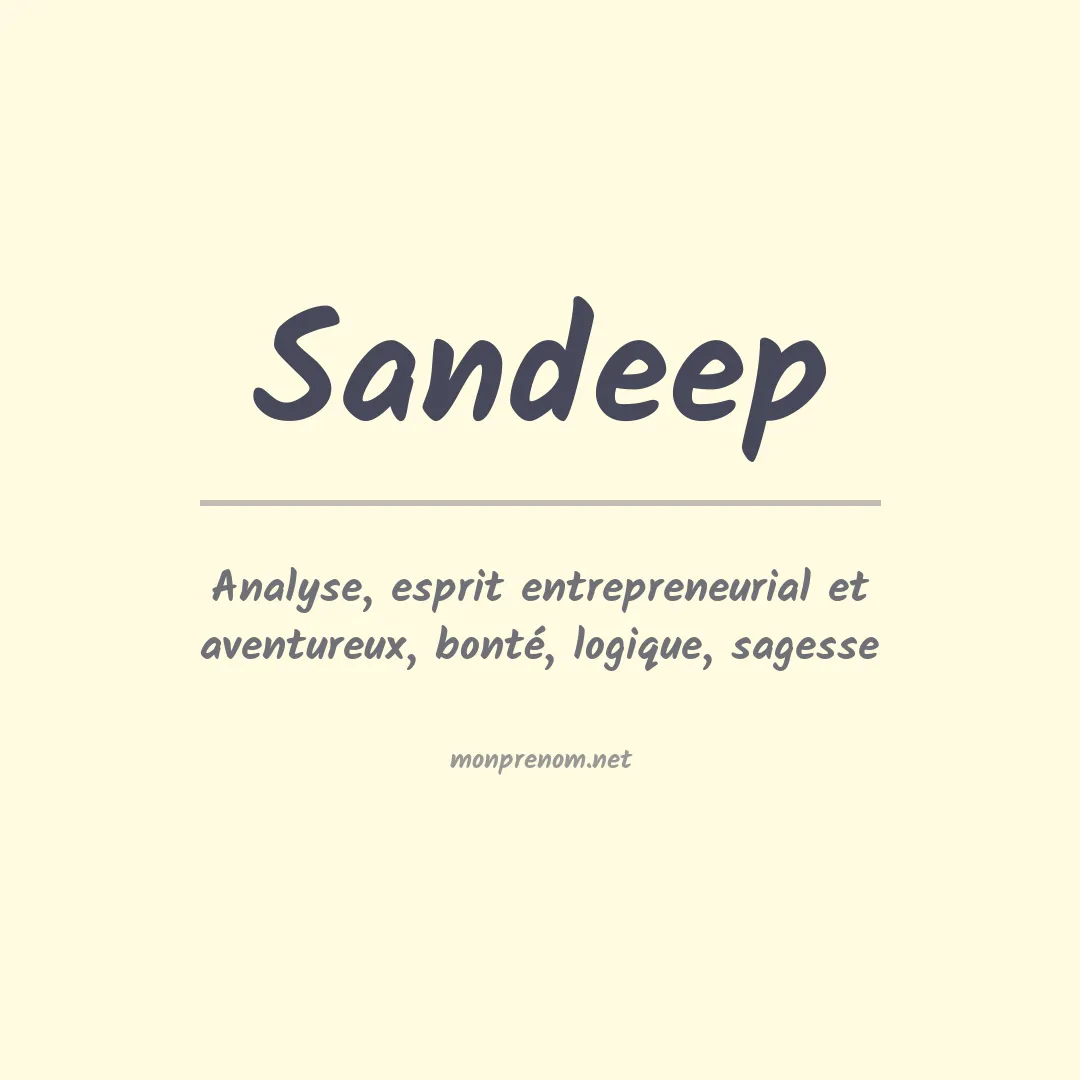Signification du prénom Sandeep