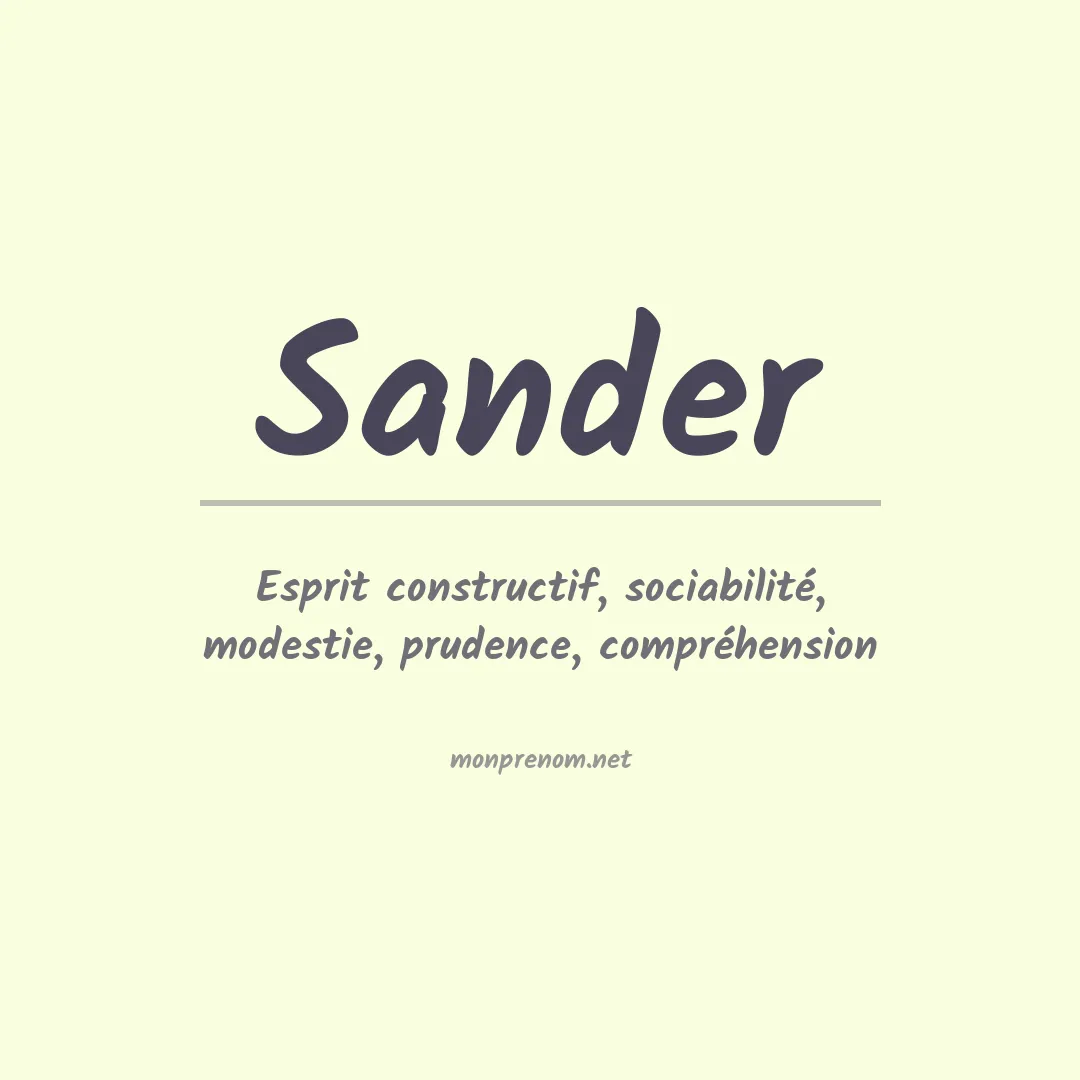 Prénom Sander