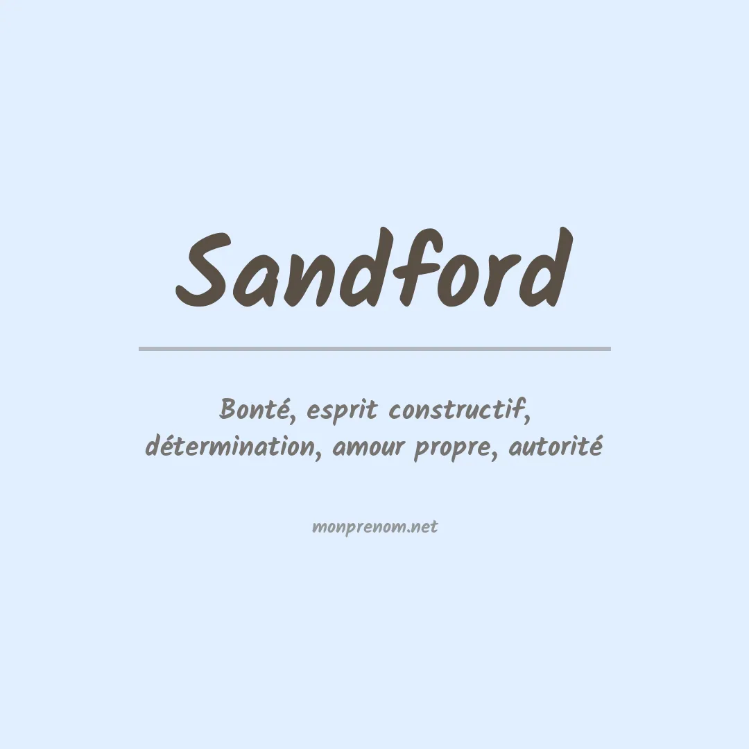Prénom Sandford
