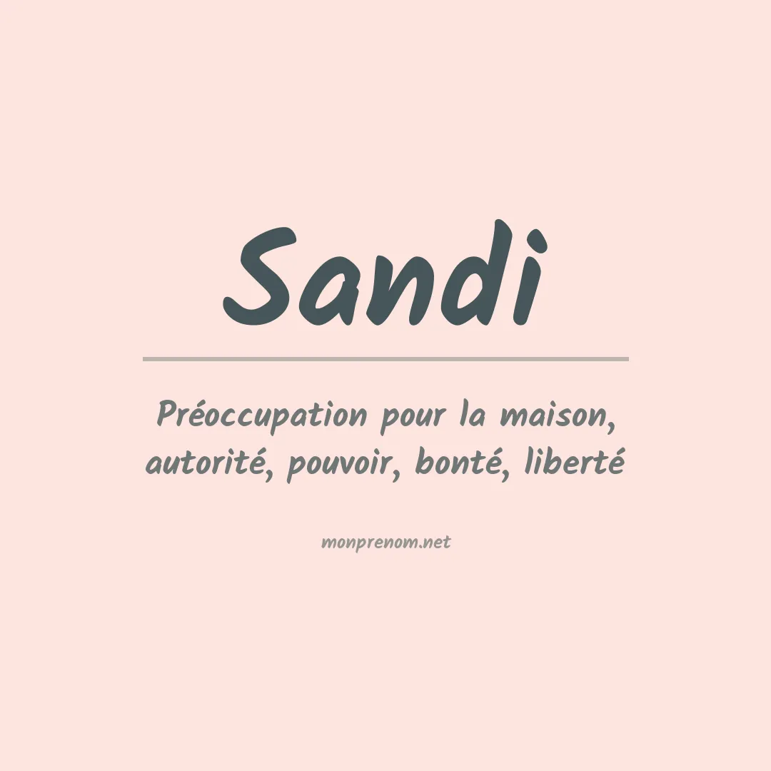 Prénom Sandi