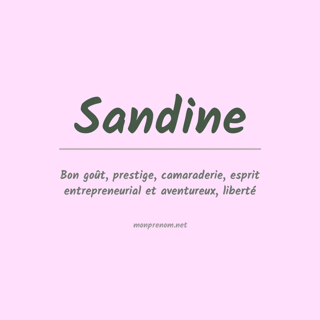 Prénom Sandine