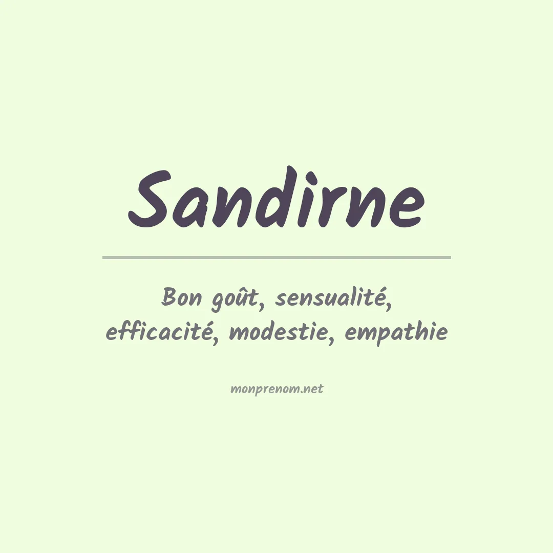 Signification du prénom Sandirne
