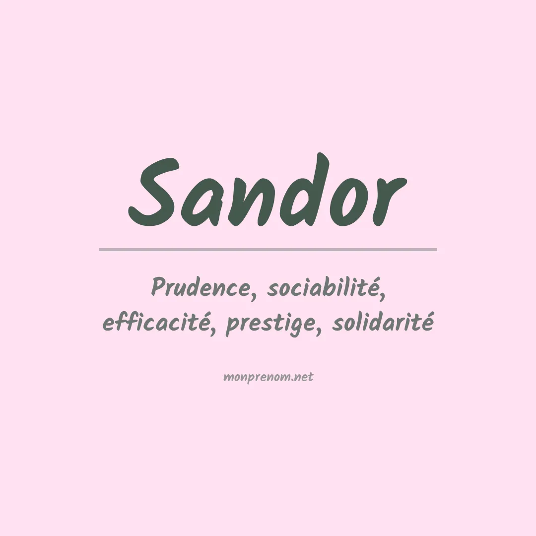 Prénom Sandor