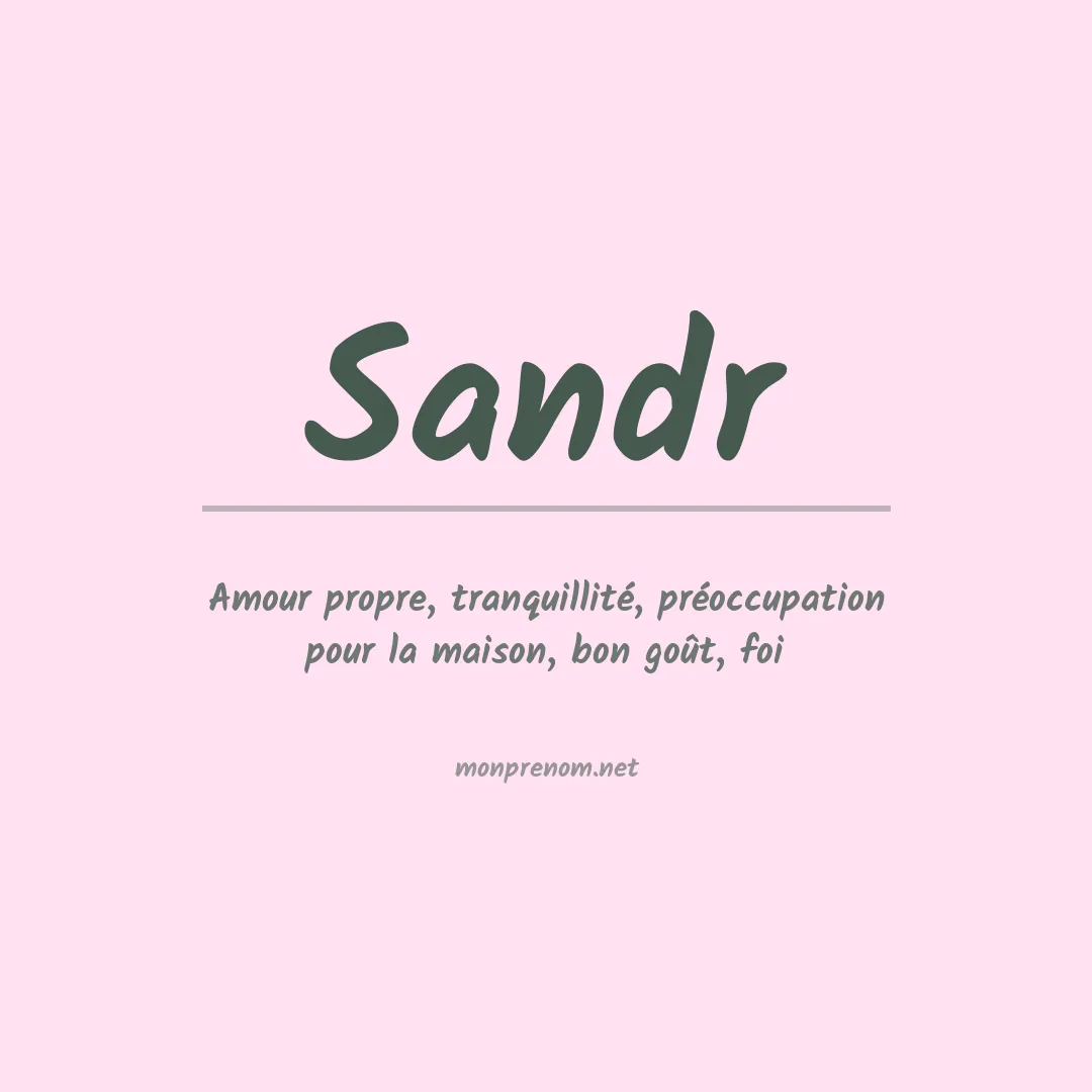 Prénom Sandr