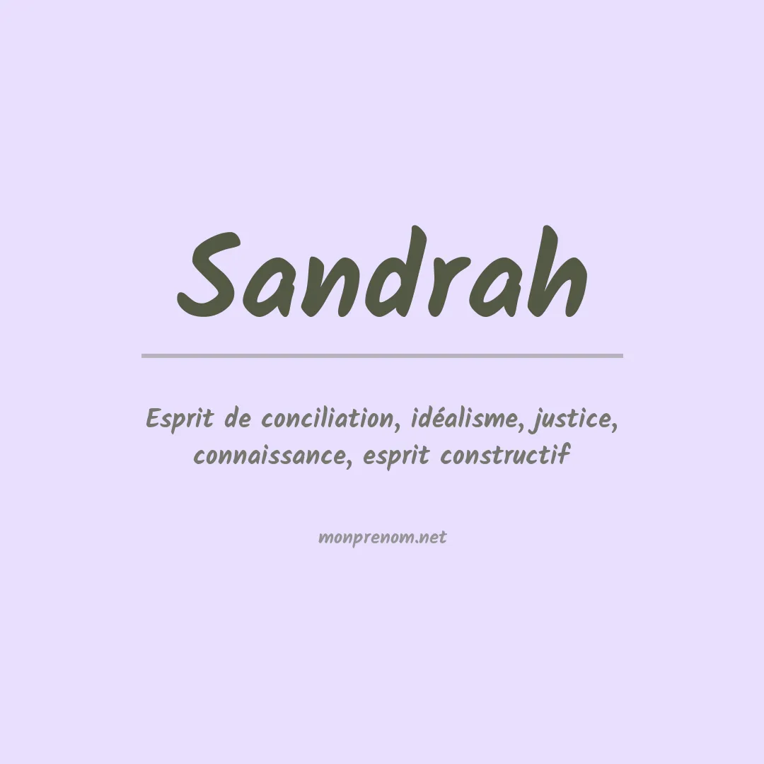 Prénom Sandrah