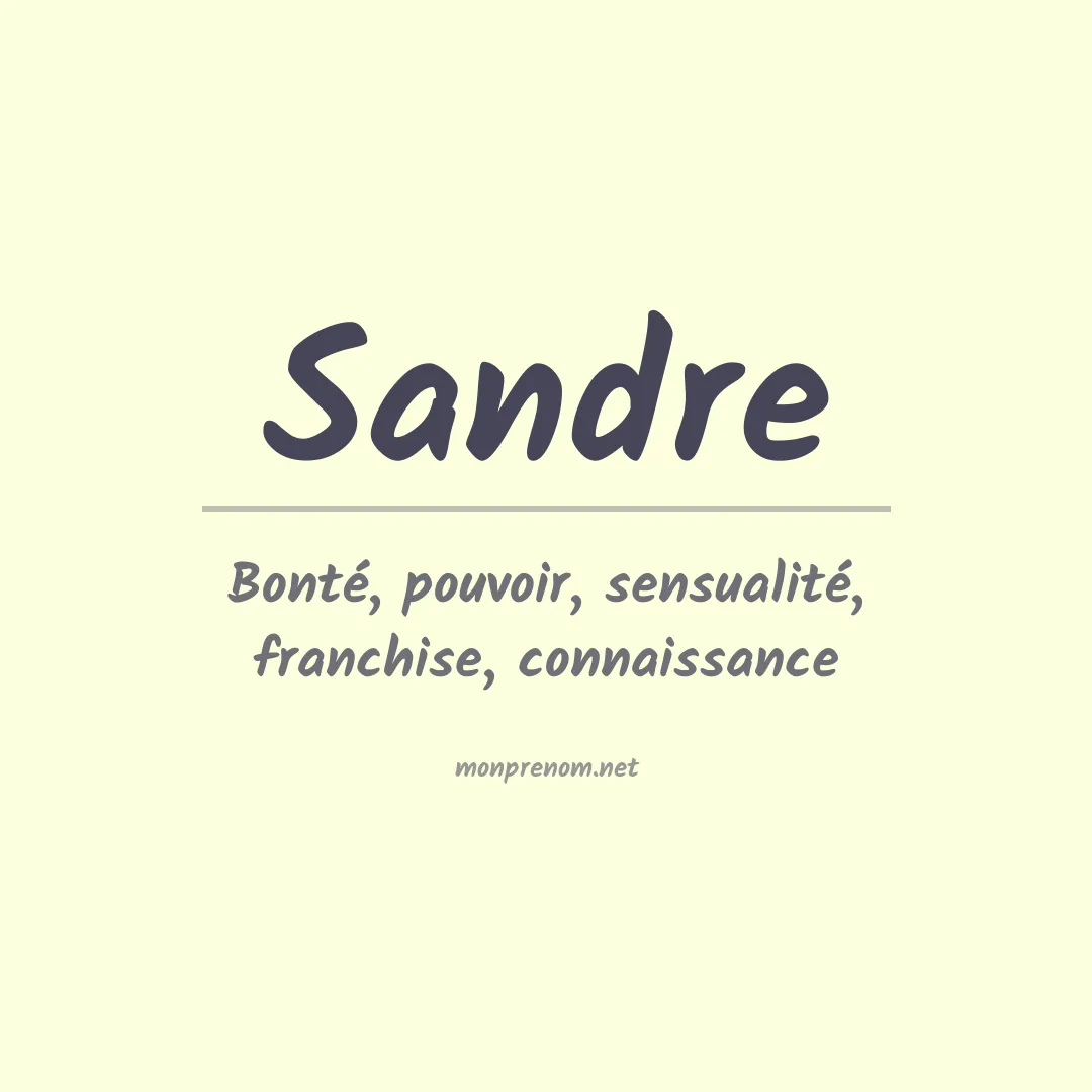 Signification du prénom Sandre