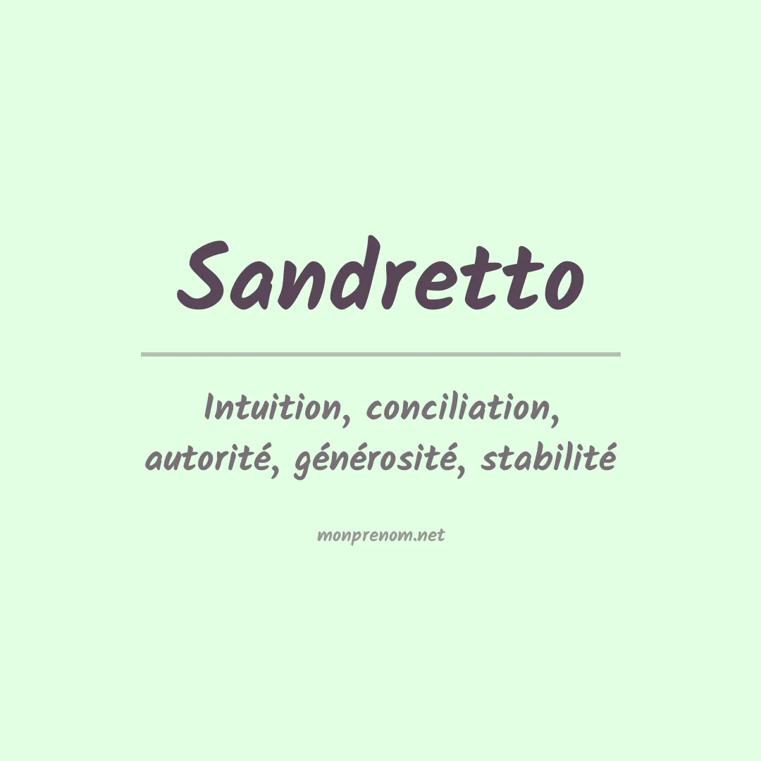 Prénom Sandretto