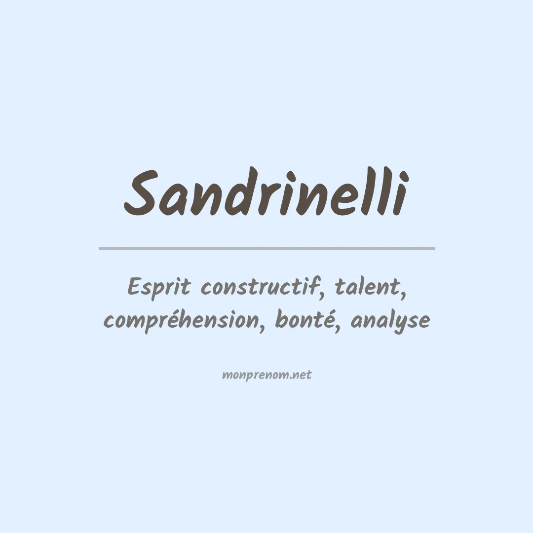 Prénom Sandrinelli
