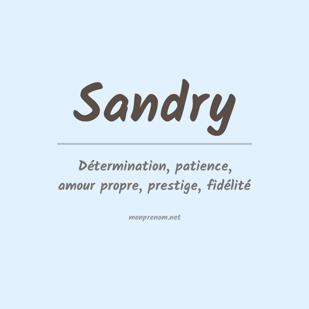 Prénom Sandry