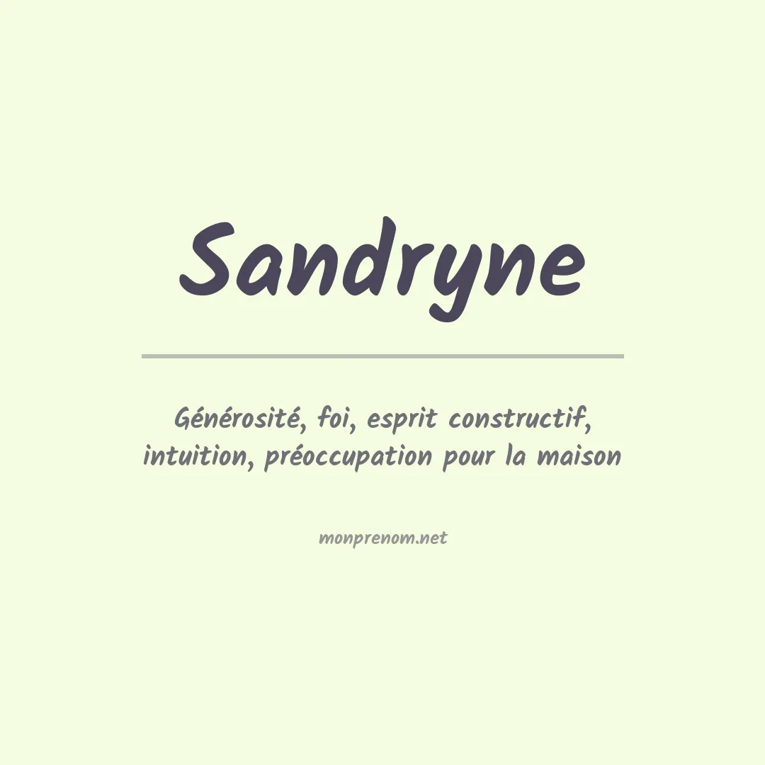 Prénom Sandryne