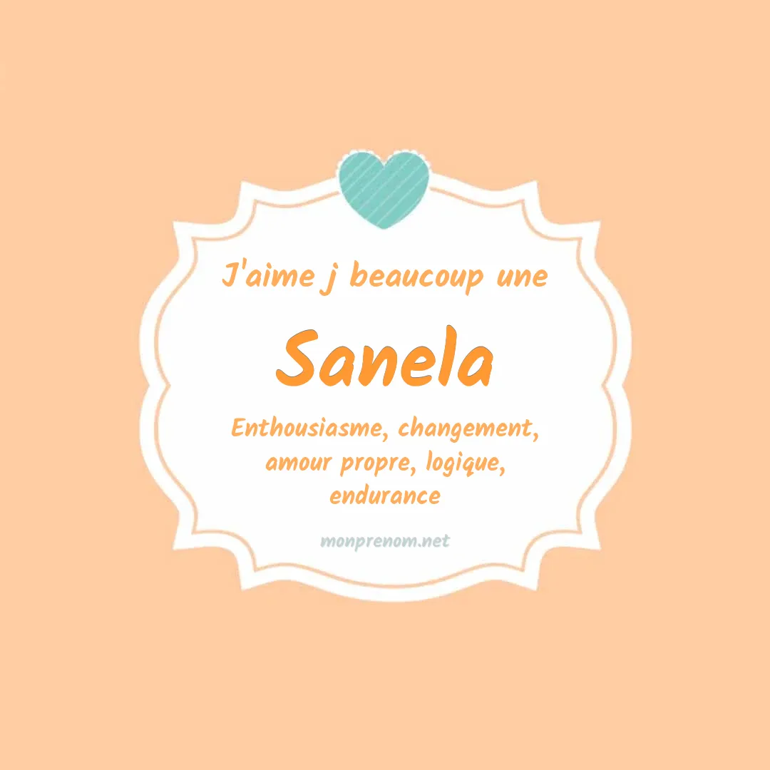 J'aime beaucoup Sanela