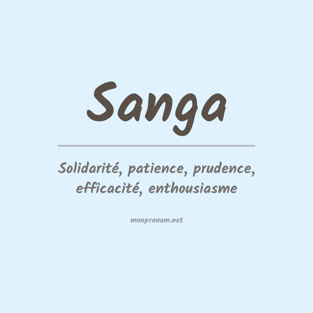 Signification du prénom Sanga