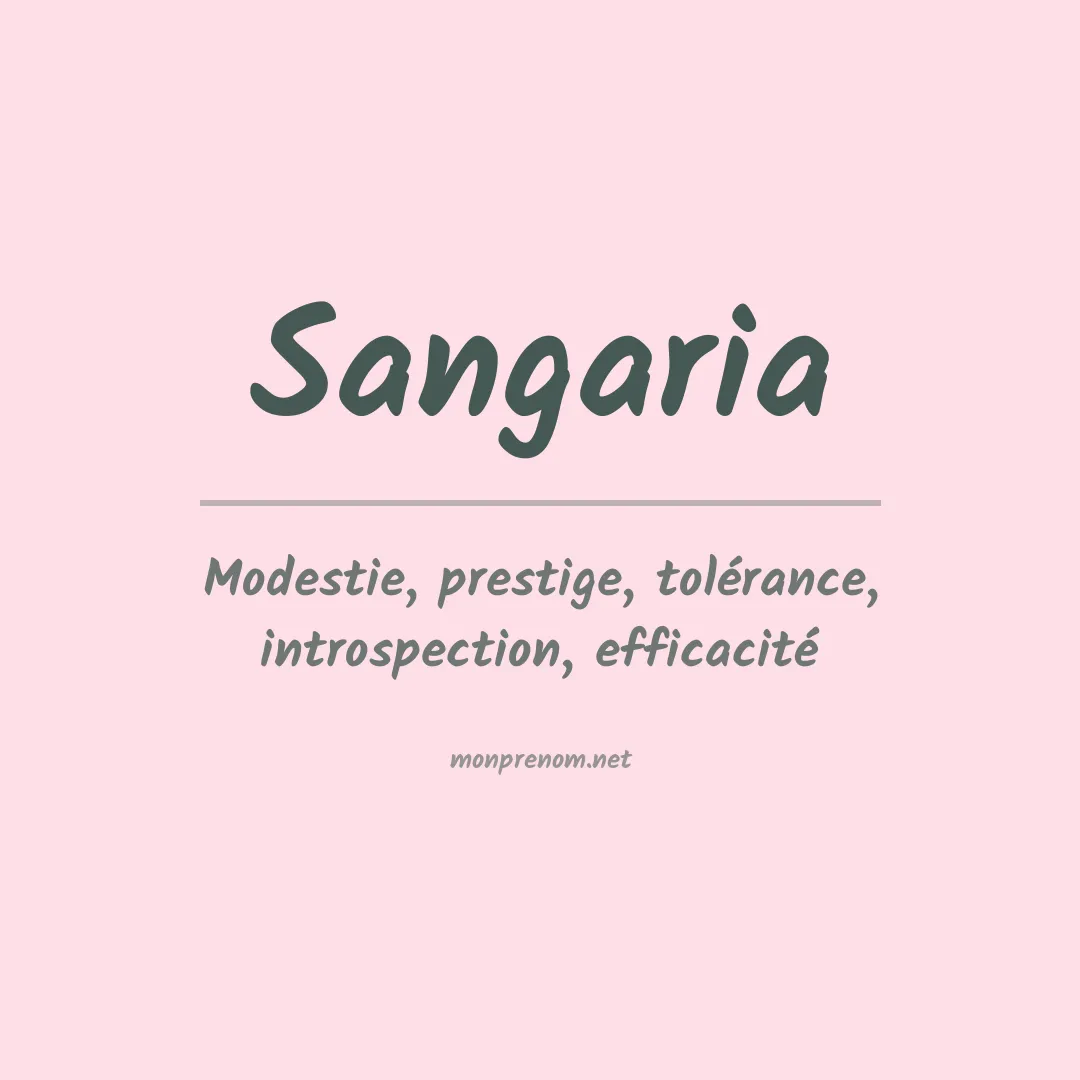 Prénom Sangaria