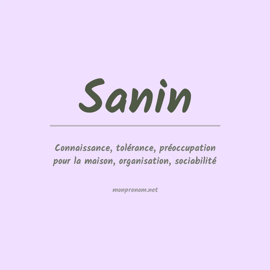 Prénom Sanin