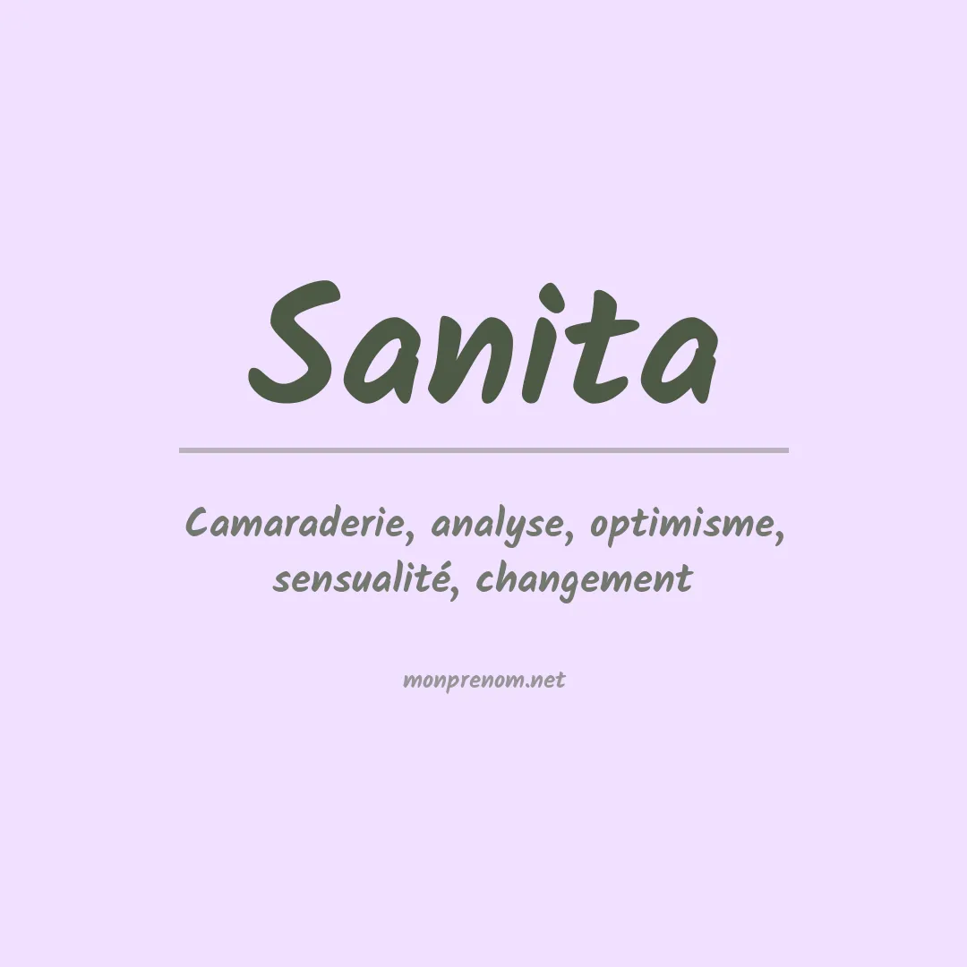 Signification du prénom Sanita