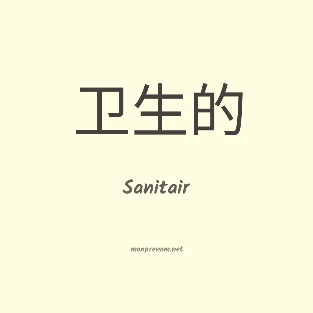 Sanitair en chinois