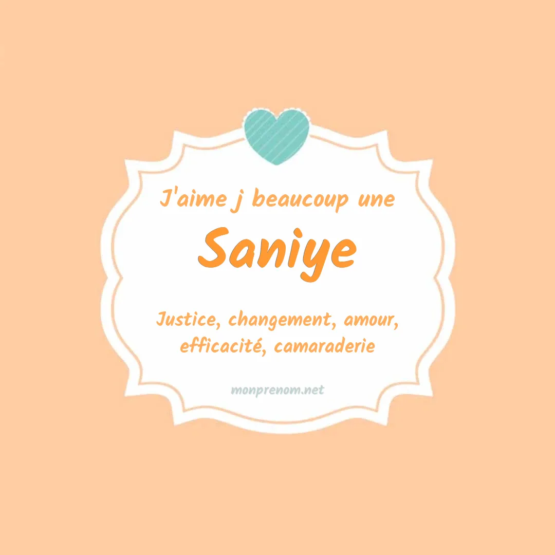 J'aime beaucoup Saniye