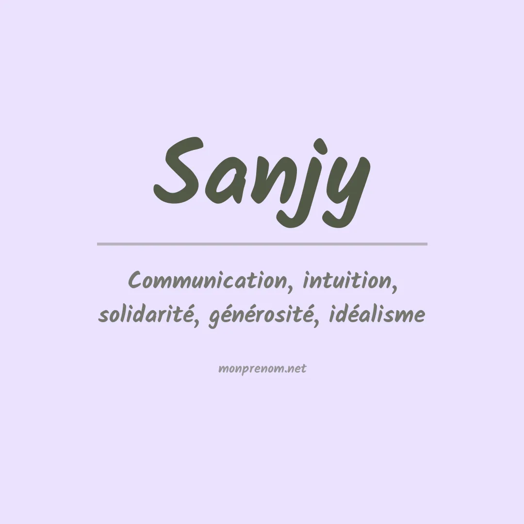 Prénom Sanjy