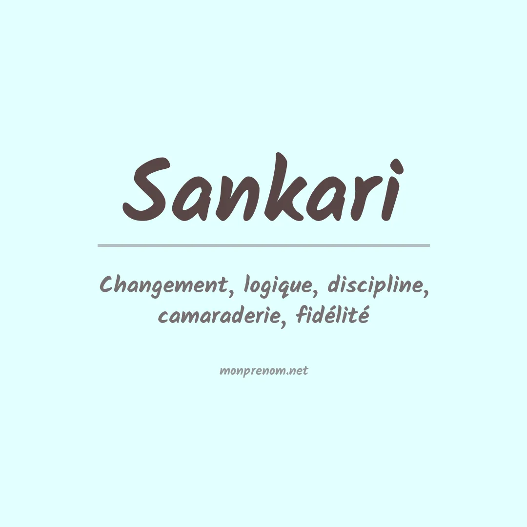 Signification du prénom Sankari