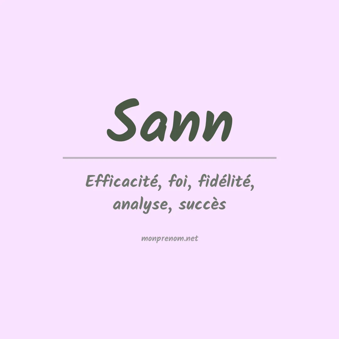 Prénom Sann