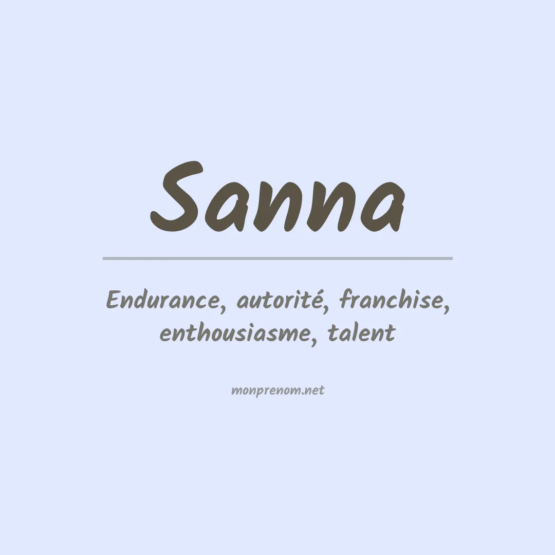 Prénom Sanna