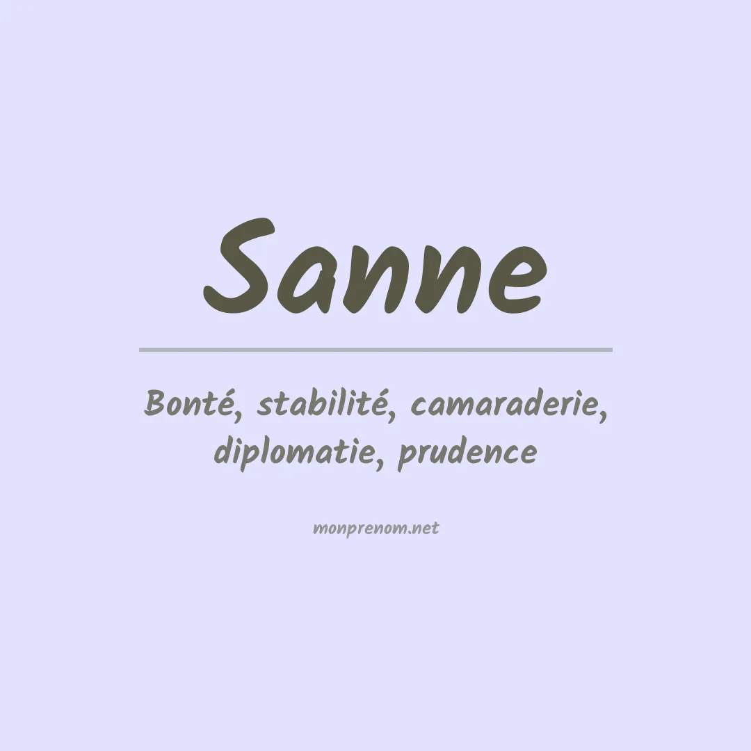 Prénom Sanne