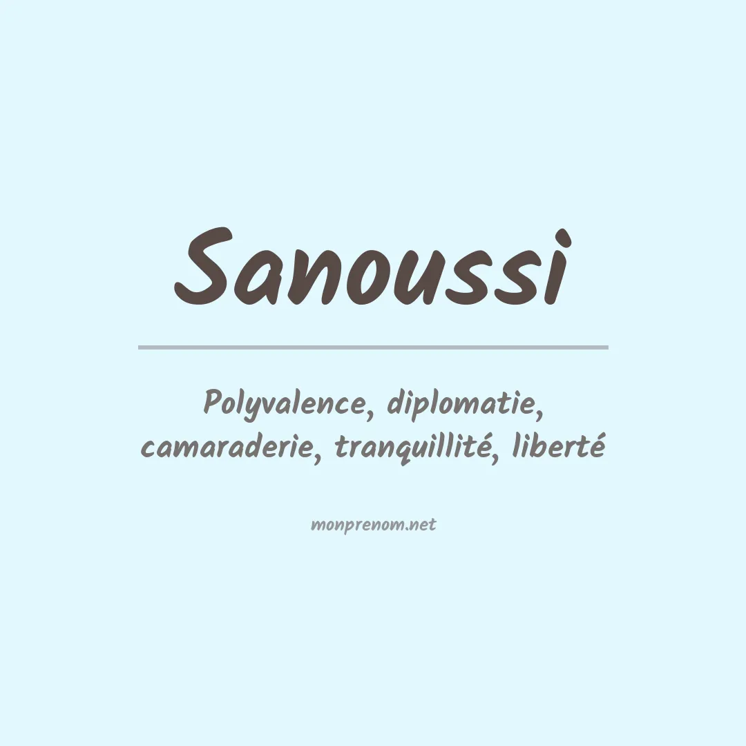 Signification du prénom Sanoussi
