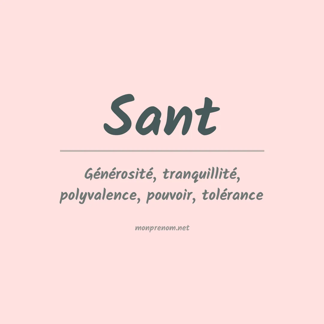 Prénom Sant