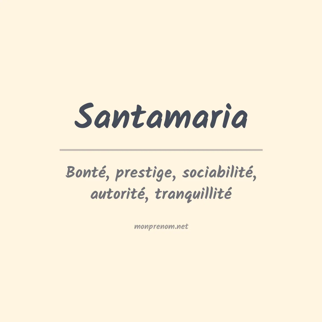 Prénom Santamaria