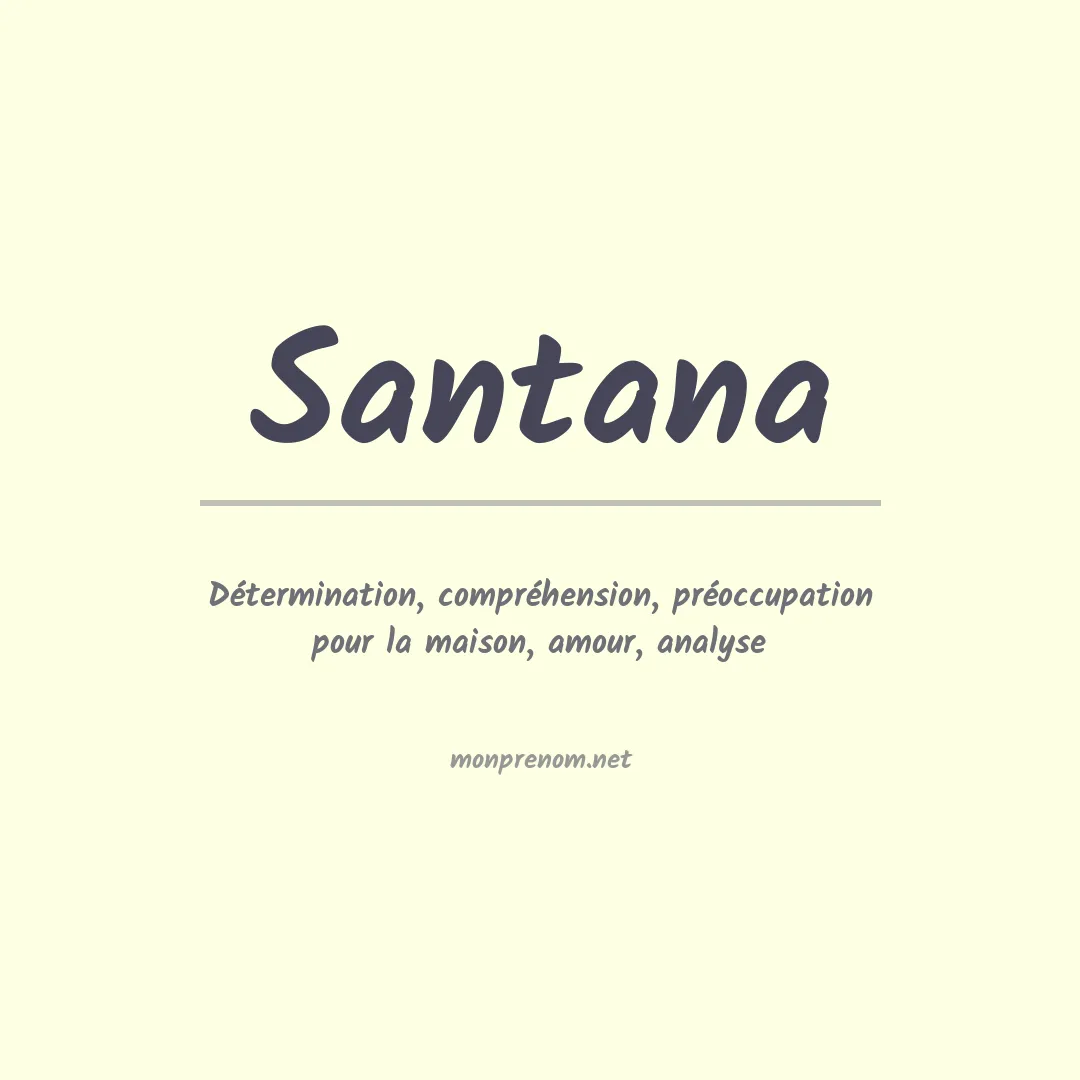 Prénom Santana
