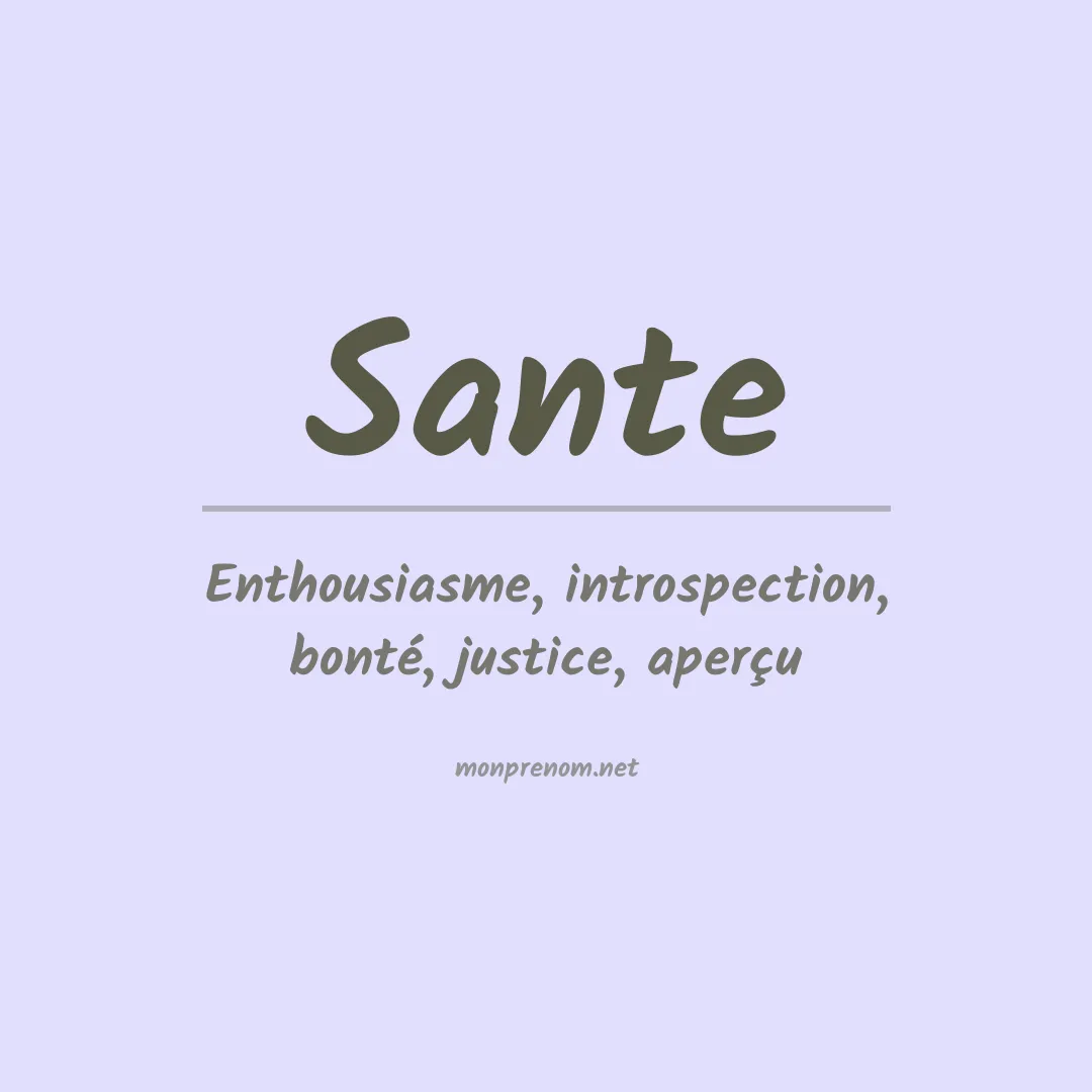 Prénom Sante