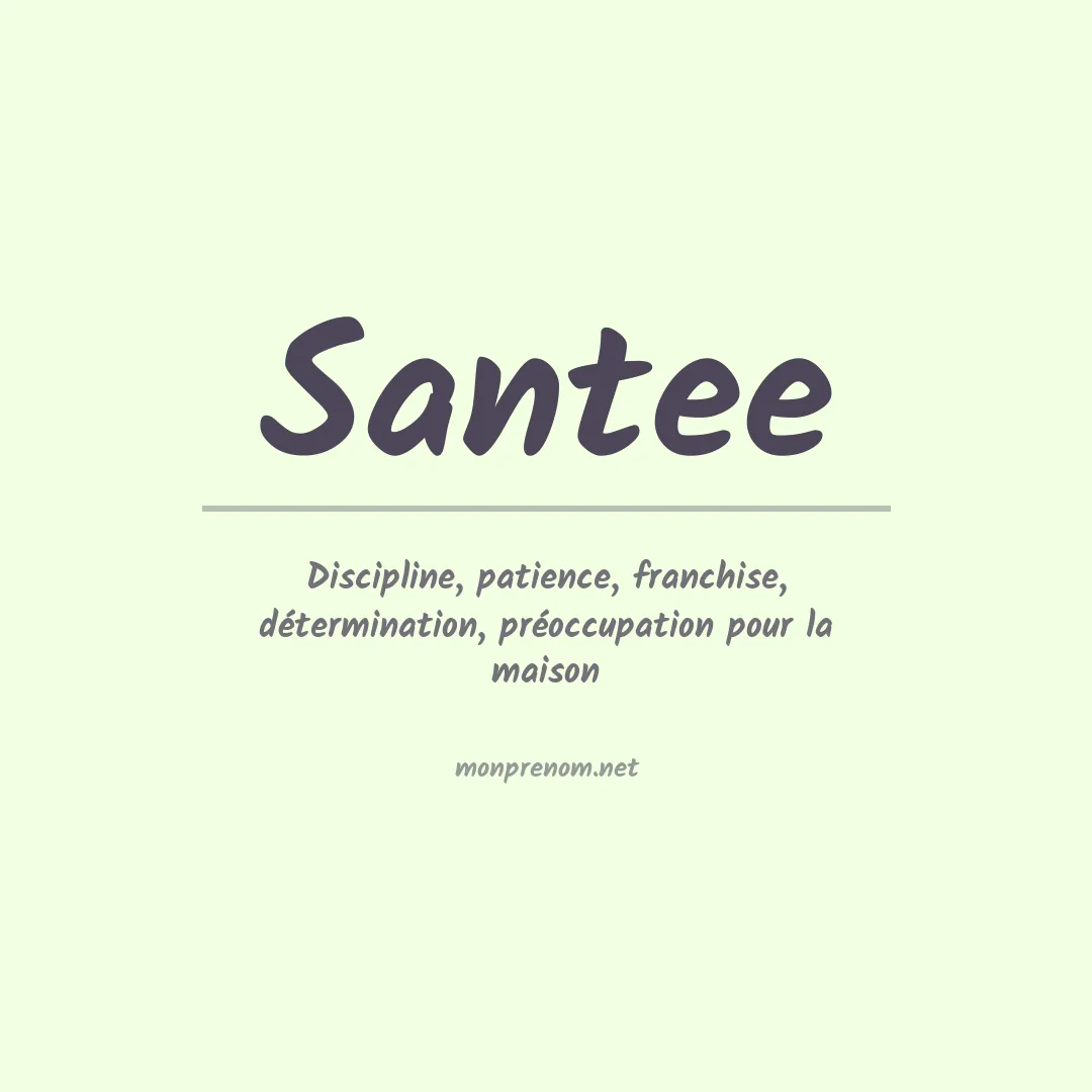 Prénom Santee