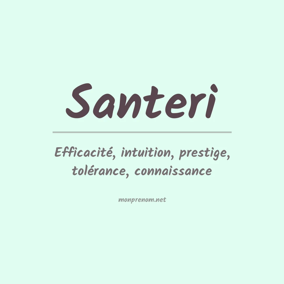 Signification du prénom Santeri