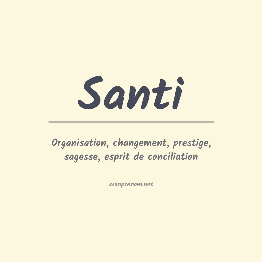 Prénom Santi