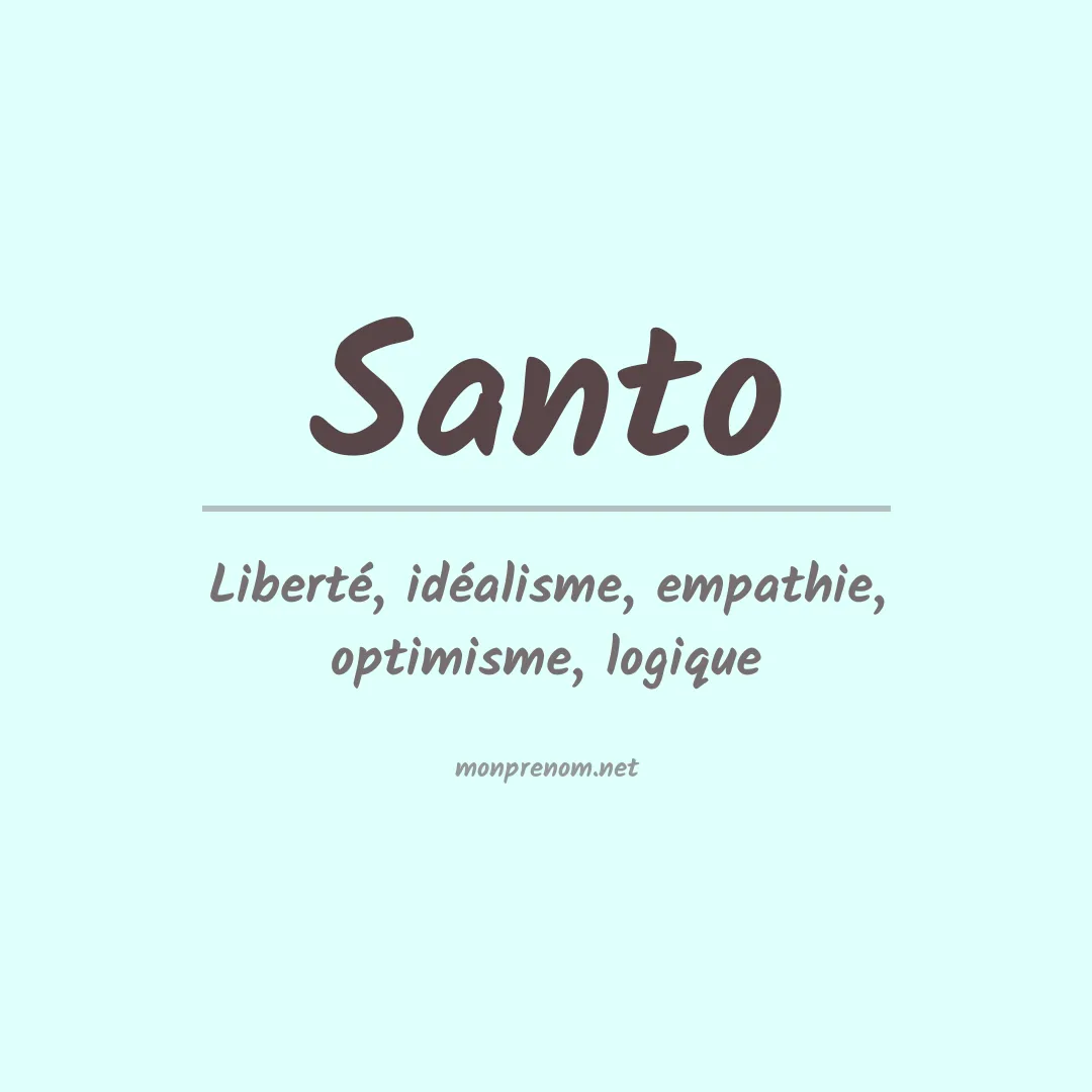 Prénom Santo