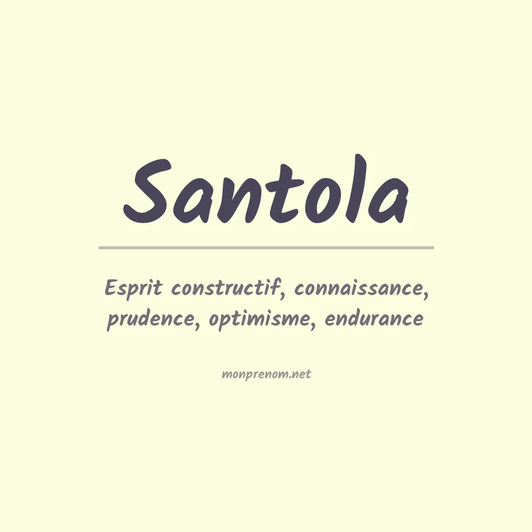 Signification du prénom Santola