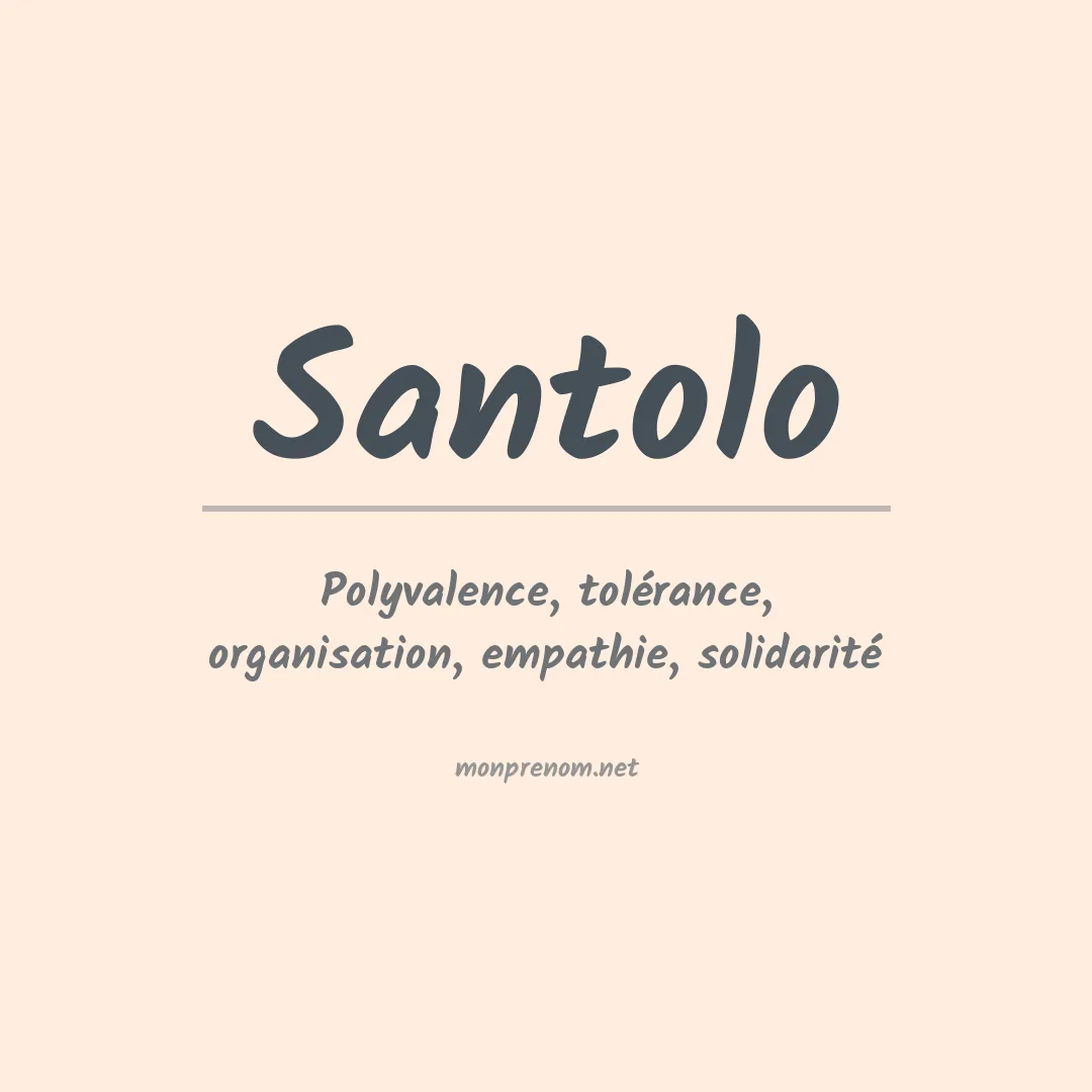 Signification du prénom Santolo