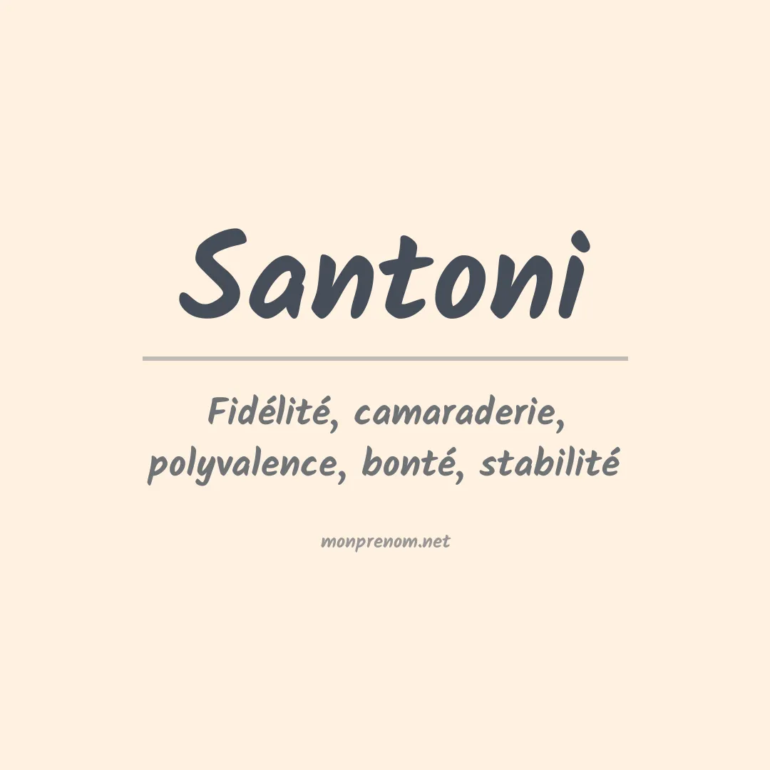 Prénom Santoni