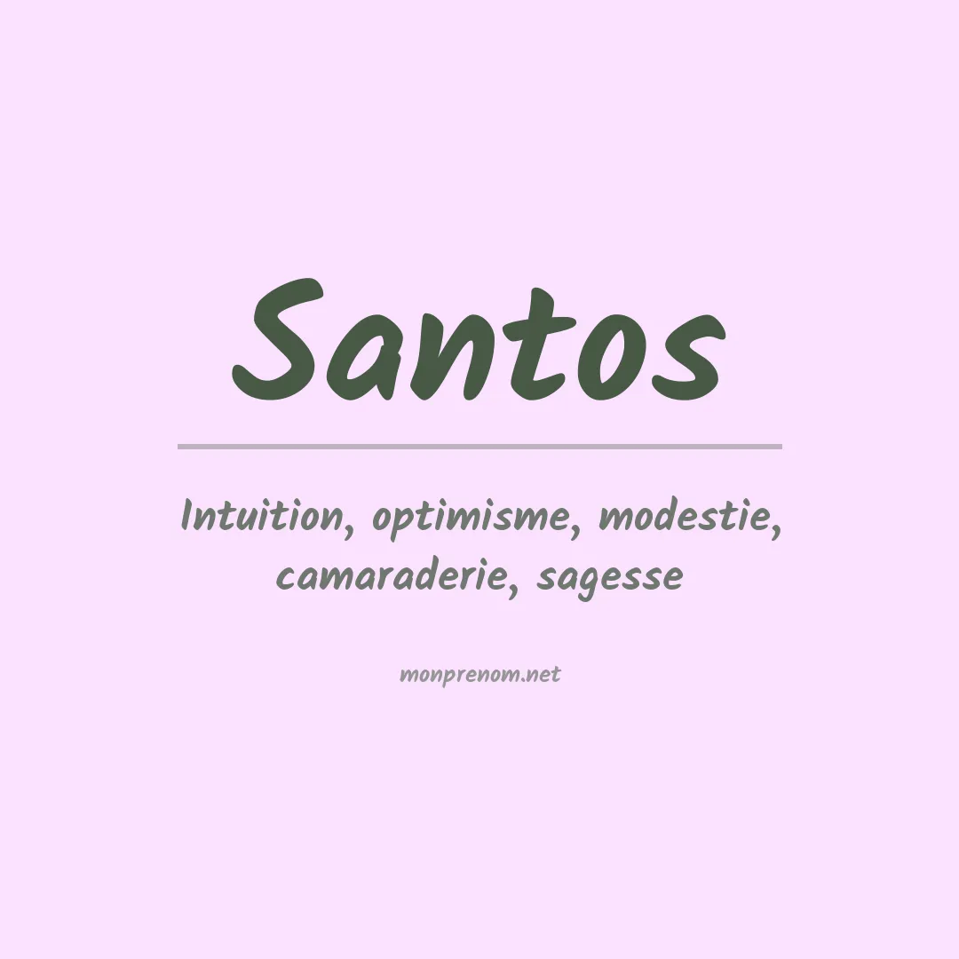 Prénom Santos